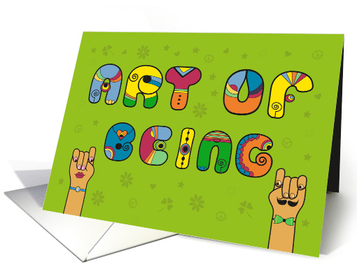 Art of being. Congratulations Card of Coming out of the Closet card