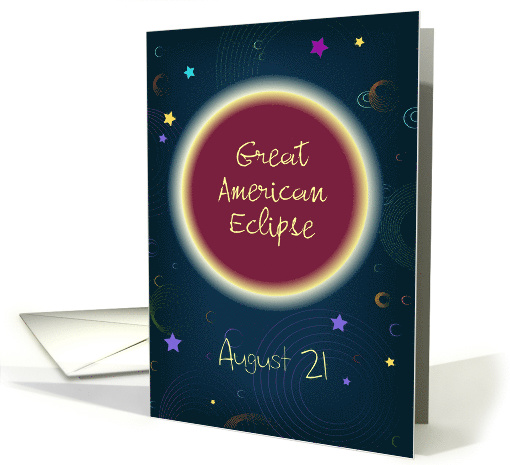 Great American Eclipse. Custom Text Front card (1484860)