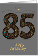 85th Birthday Card....