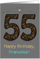 55th Birthday Card....