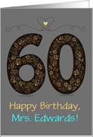 60th Birthday Card....