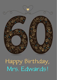 60th Birthday Card....