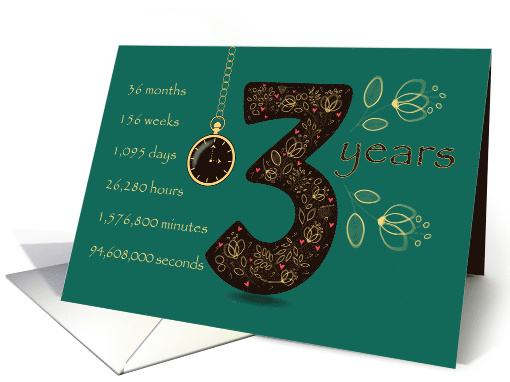 Congratulations on 3rd Cancer Free Anniversary. Time counting card