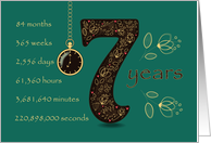Congratulations on 7th Cancer Free Anniversary. Time counting card