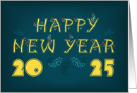 Retro Charm for Yappy New Year 2025 card