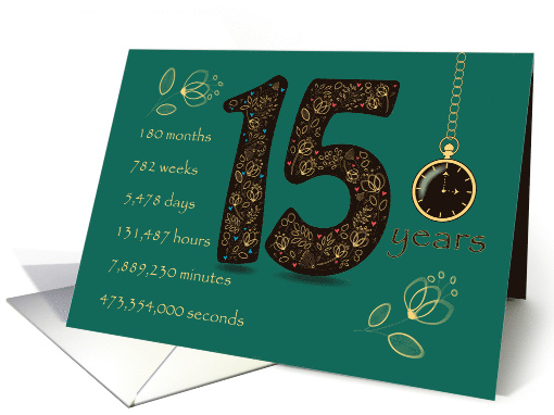 15th Wedding Anniversary. 15 years break down into... (1496672)