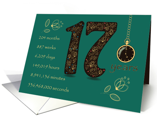 17th Wedding Anniversary. 17 years break down into... (1497612)