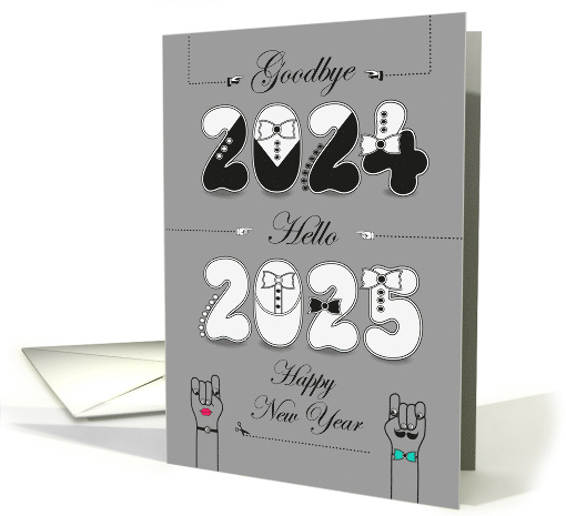 Goodbye 2024 Hello 2025 Happy New Year card (1497914)