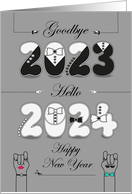 Goodbye 2023 Hello 2024 Happy New Year card