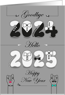 Goodbye 2024 Hello 2025 Happy New Year card