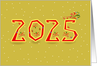 Country Chic New Year 2025 card