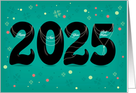 Elegance Happy New Year 2025 card