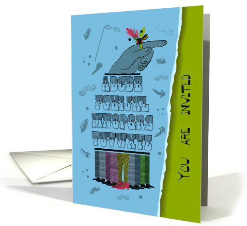 You are inveted. Retro Alphabet with set of retro fashional items card