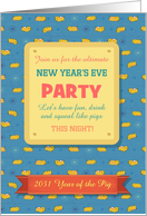 Chinese New Year of the Pig Party Invitation. Funny Pigs. Custom Text card