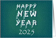 Enchanting Winter Greetings Happy New Year 2025 card
