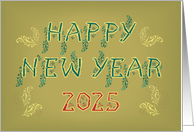 Vibrant New Beginnings Happy New Year 2025 for co-worker card