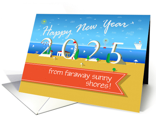 Sunny Shores New 2025 Romantic Plane Custom front card (1576538)