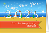 Sunny Shores New 2024 Romantic Plane Custom front card