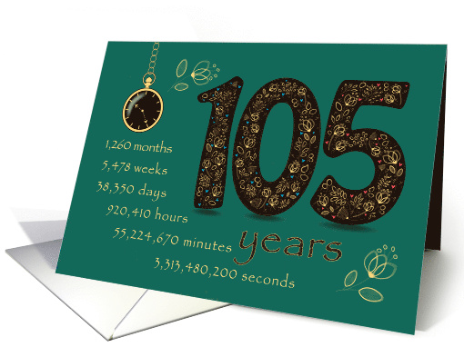 105th Company Anniversary. 105 years break down into... (1584460)