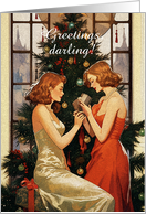 Picture of Tenderness Two Women and Christmas Gift card