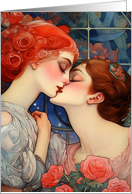 Whispers of First Love A Vintage Romance Tale Two Women card