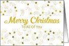 Custom Merry Christmas Shooting Stars To All of You card