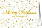 Custom Merry Christmas Shooting Stars For Aunt card