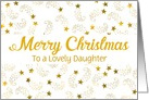 Custom Merry Christmas Shooting Stars For Daughter card