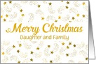 Custom Merry Christmas Shooting Stars For Daughter and Family card