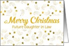 Custom Merry Christmas Shooting Stars For Future Daughter in Law card
