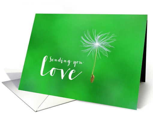 Sending You Love Dandelion on Green Feel Better card (1431556)