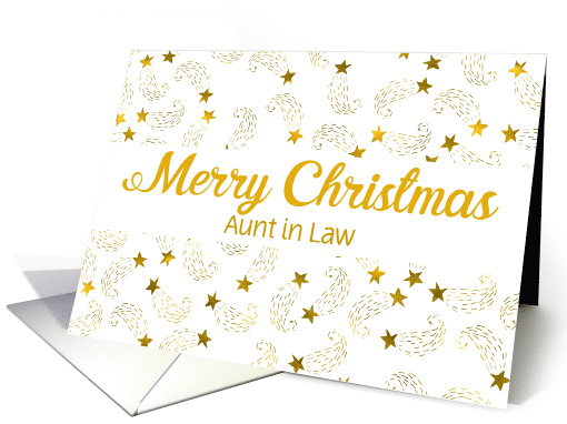 Custom Merry Christmas Shooting Stars For Aunt in Law card (1445058)