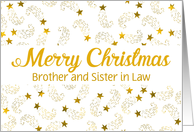Custom Merry Christmas Shooting Stars For Brother and Sister in Law card