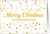 Custom Merry Christmas Shooting Stars For Dad card
