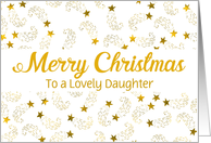 Custom Merry Christmas Shooting Stars For Daughter card