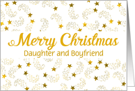 Custom Merry Christmas Shooting Stars For Daughter and Boyfriend card