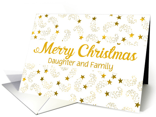 Custom Merry Christmas Shooting Stars For Daughter and Family card