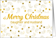 Custom Merry Christmas Shooting Stars For Daughter and Husband card