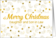 Custom Merry Christmas Shooting Stars For Daughter and Son in Law card