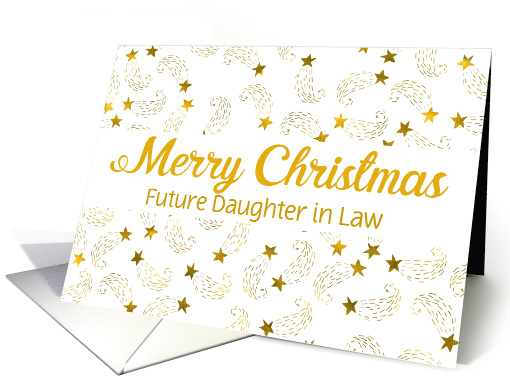 Custom Merry Christmas Shooting Stars For Future Daughter in Law card