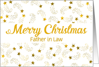 Custom Merry Christmas Shooting Stars For Father in Law card