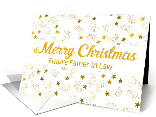 Custom Merry Christmas Shooting Stars For Future Father in Law card