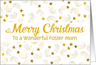 Custom Merry Christmas Shooting Stars For Foster Mom card