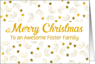 Custom Merry Christmas Shooting Stars For Foster Family card
