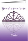 Customize International Tiara Day Card