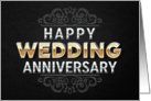 Metallic Letter Effect Wedding Anniversary card