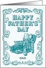 Custom Vintage Illustrated Man Reading Newspaper Father’s Day card