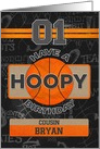 Custom Name Basketball 1st Birthday For Cousin card