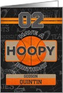 Custom Name Basketball 2nd Birthday For Godson card