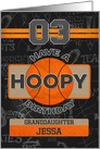 Custom Name Basketball 3rd Birthday For Granddaughter card